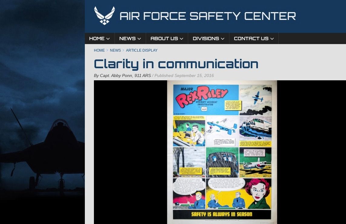 Illustration: Clarity in Communication - US Air Force article (Cybersecurity Writers Blog)